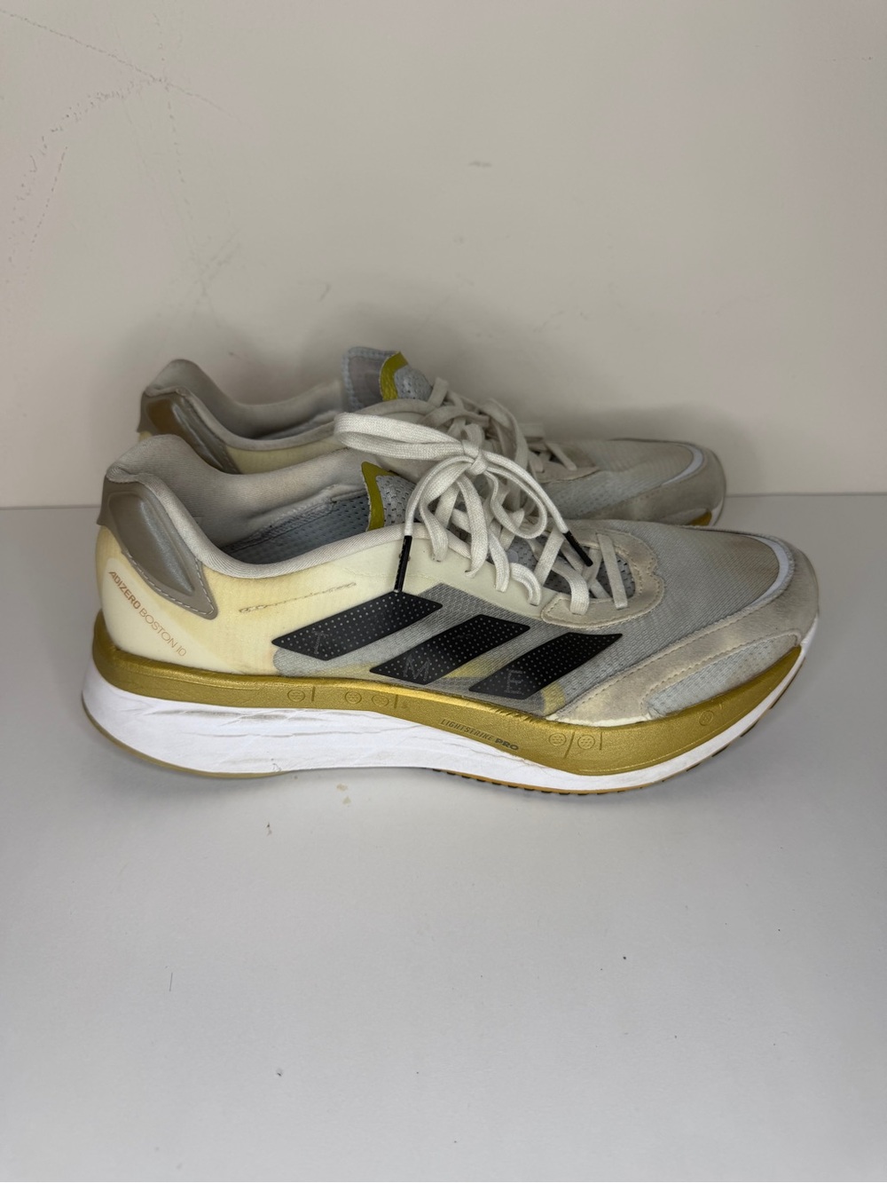 Adidas Adizero Boston 10 TME White Gold 2021 Men’s Size 10.5 Running Sneakers